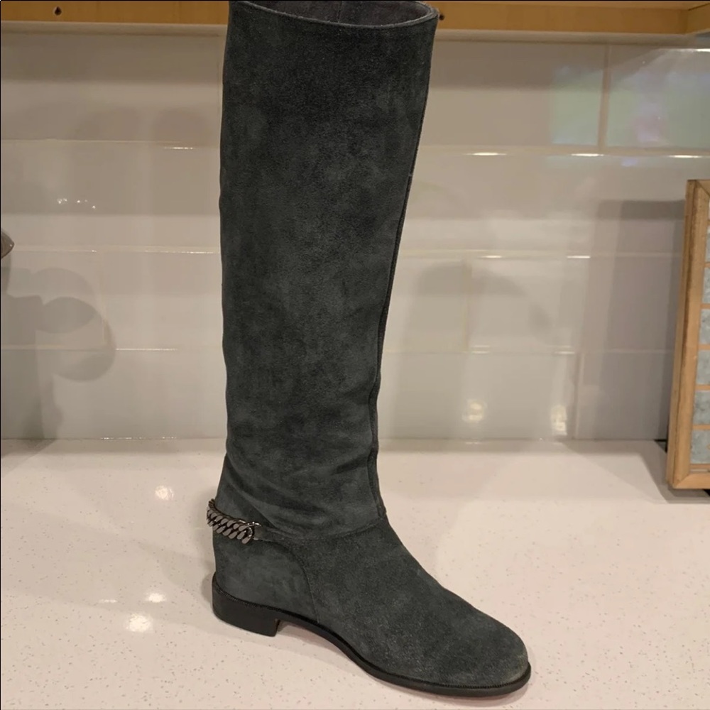 Christian Louboutin Cate Suede Chain Boots 37.5 - Picture 12 of 12